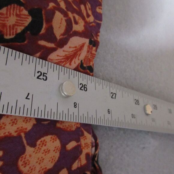 Rachel Zoe‎ Plus 2X Floral Popover Top Tie Sleeves Split Neck Boho Relaxed - Picture 8 of 11